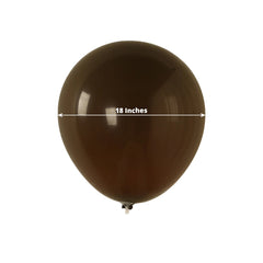 10 Pack Matte Pastel Cinnamon Brown Biodegradable Balloons 18", Round Eco-friendly Thick Latex Party Balloons