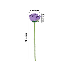 10 Pack 12" Purple Silk Rose Stems, Artificial Flowers for Arrangements and Bouquets