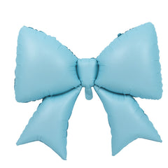 10 Pack Giant Decorative Foil Bow Balloons – Matte Light Blue Party Balloons for Backdrop, Photo Booth & Event Styling, 29″ x 27″ Inflated