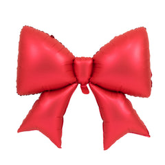 10 Pack Giant Decorative Foil Bow Balloons – Matte Red Party Balloons for Backdrop, Photo Booth & Event Styling, 29″ x 27″ Inflated