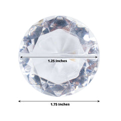 10-Pack Plastic Card Holder Stands Diamond Shaped Design Clear Crystal - Wedding Table Place Card Decorations 1.75"