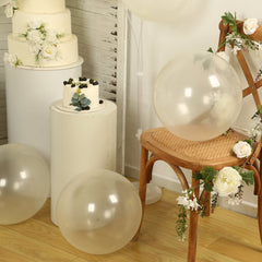 10 Pack Clear Biodegradable Balloons, 18" Thickened Extra Strong Eco-friendly Latex Helium Party Balloons