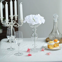 10 Flower Head and Stems White Artificial Satin Hydrangeas, DIY Arrangement