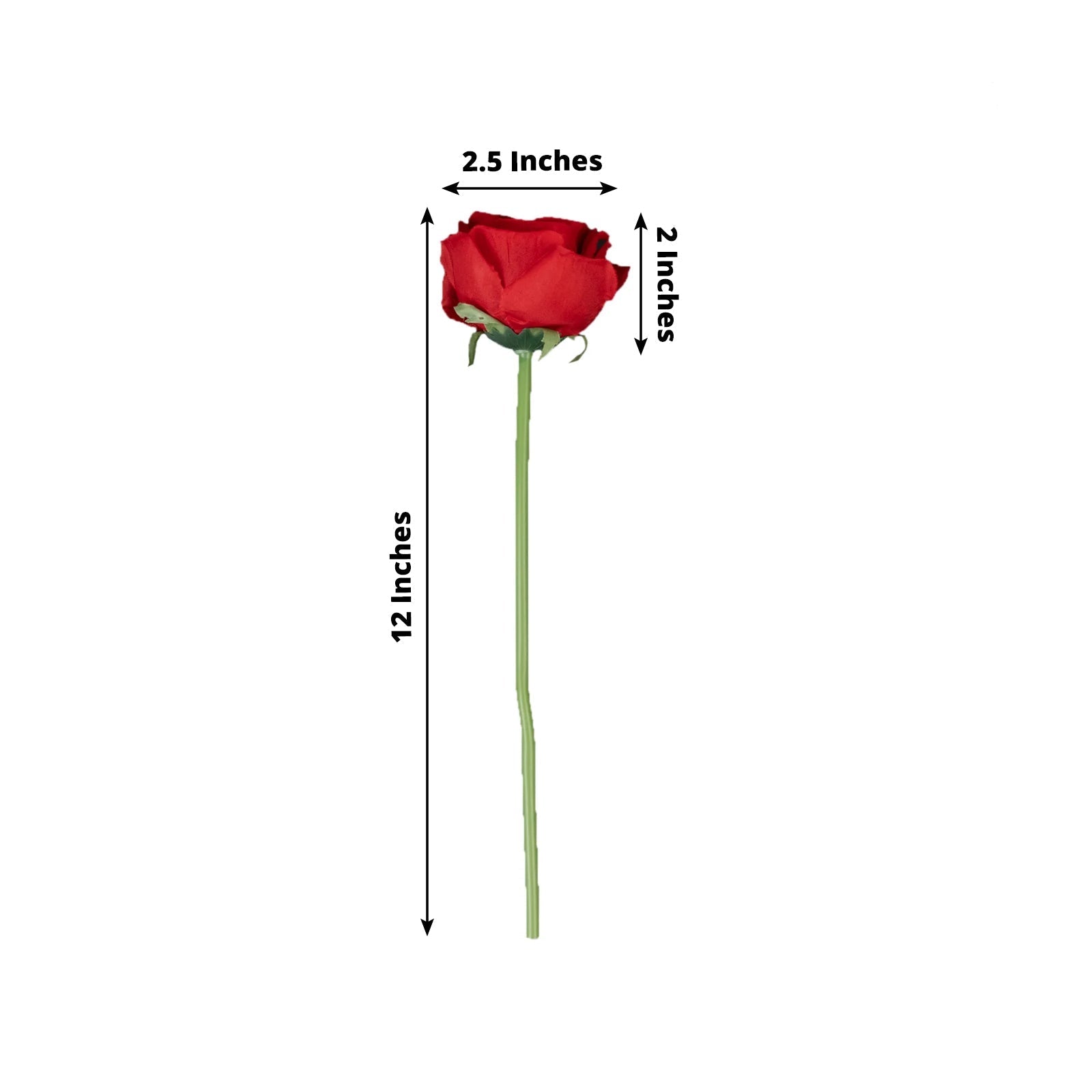 10 Pack 12" Red Silk Rose Stems, Artificial Flowers for Arrangements and Bouquets