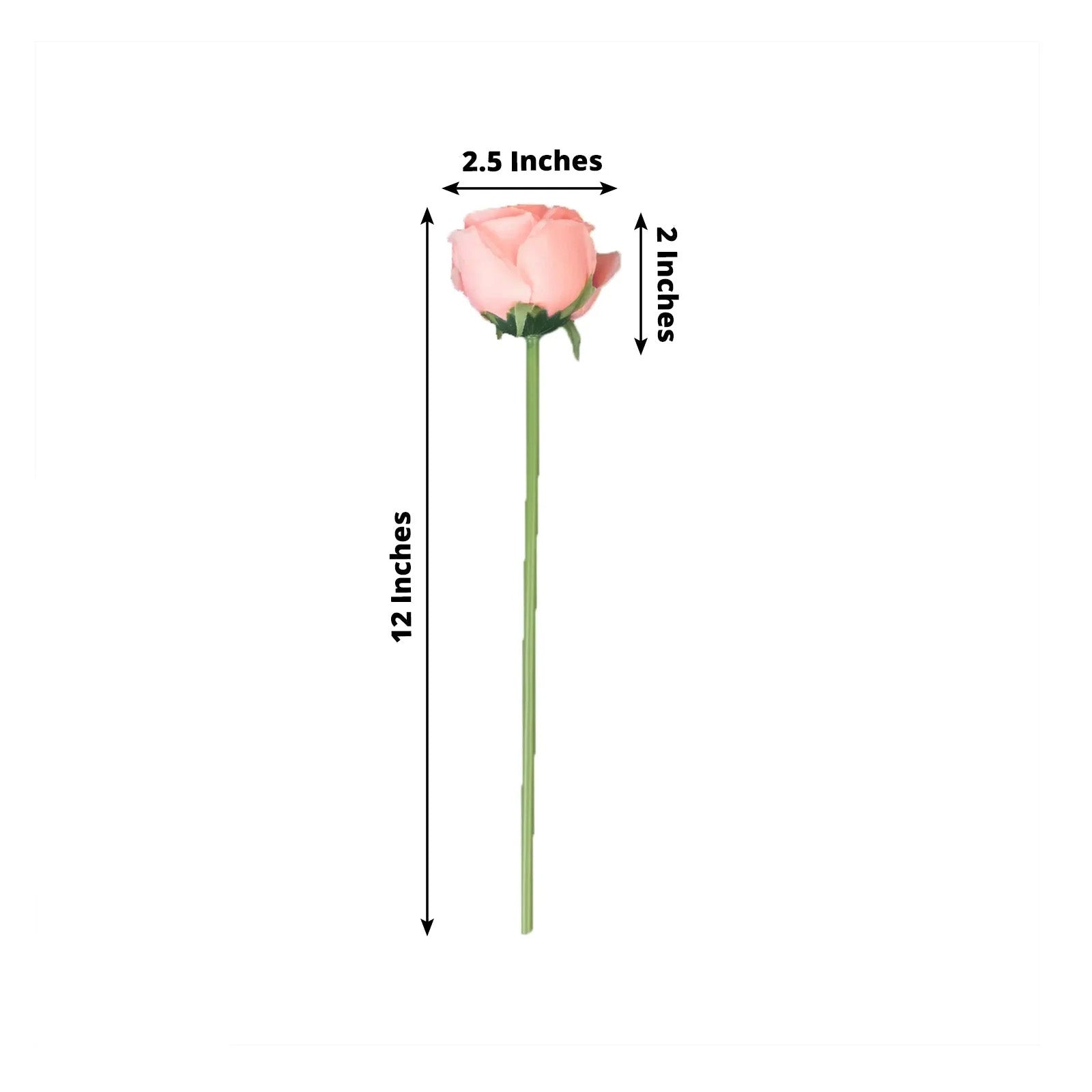 10 Pack 12" Pink Silk Rose Stems, Artificial Flowers for Arrangements and Bouquets