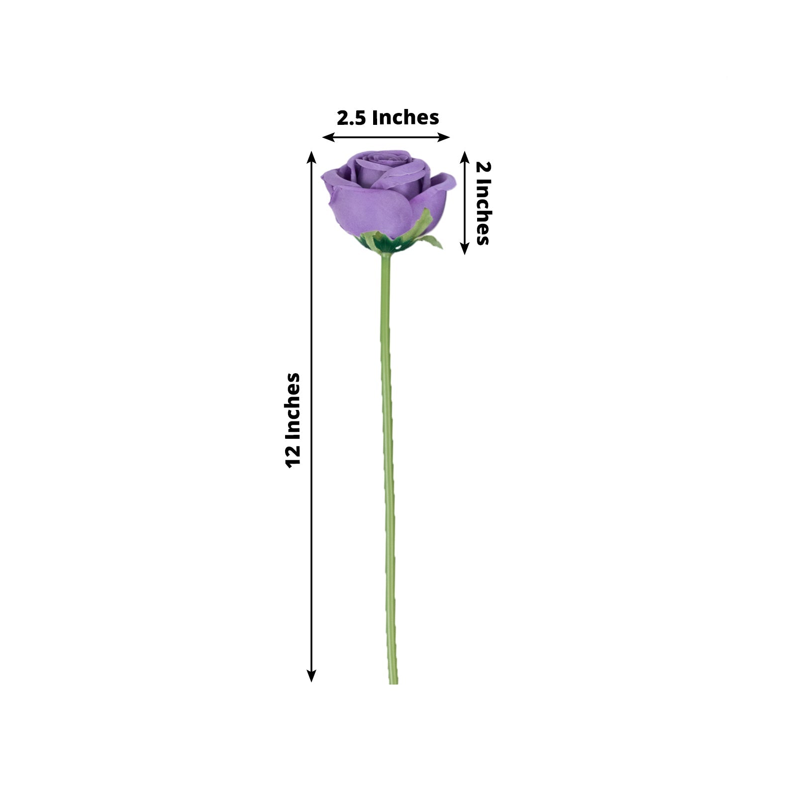 10 Pack 12" Purple Silk Rose Stems, Artificial Flowers for Arrangements and Bouquets