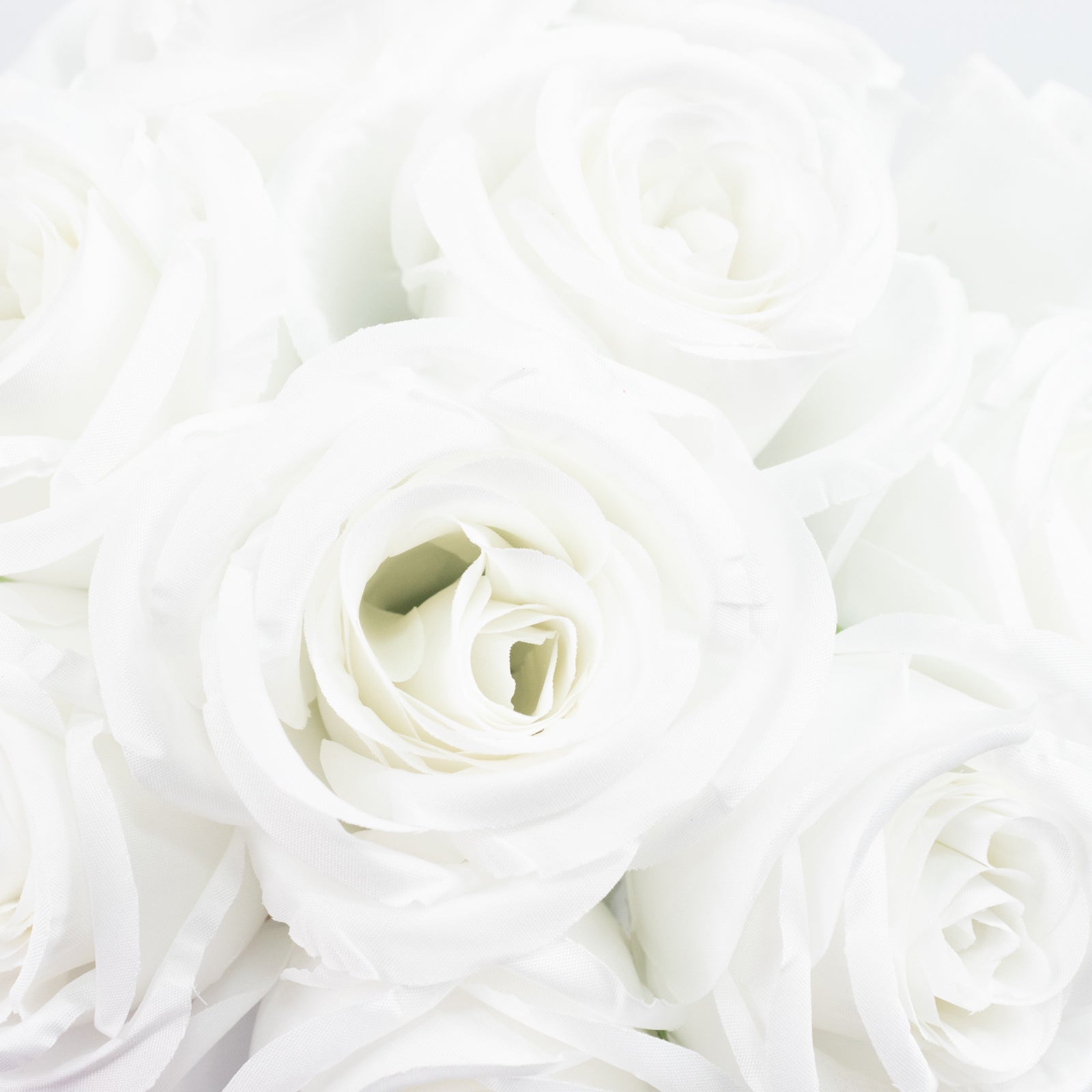 10 Pack 12" White Silk Rose Stems, Artificial Flowers for Arrangements and Bouquets