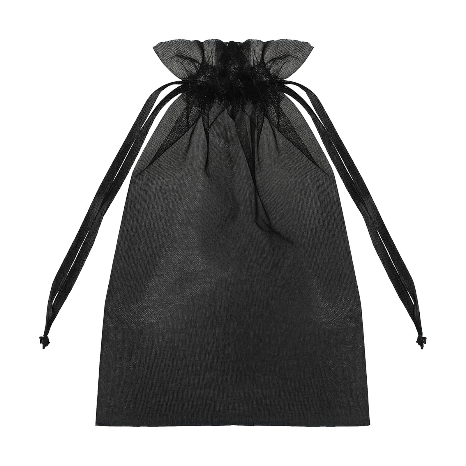 100 Pack Black Organza Gift Bags with Drawstring, 6" x 9" – Wedding Party Favor Bags