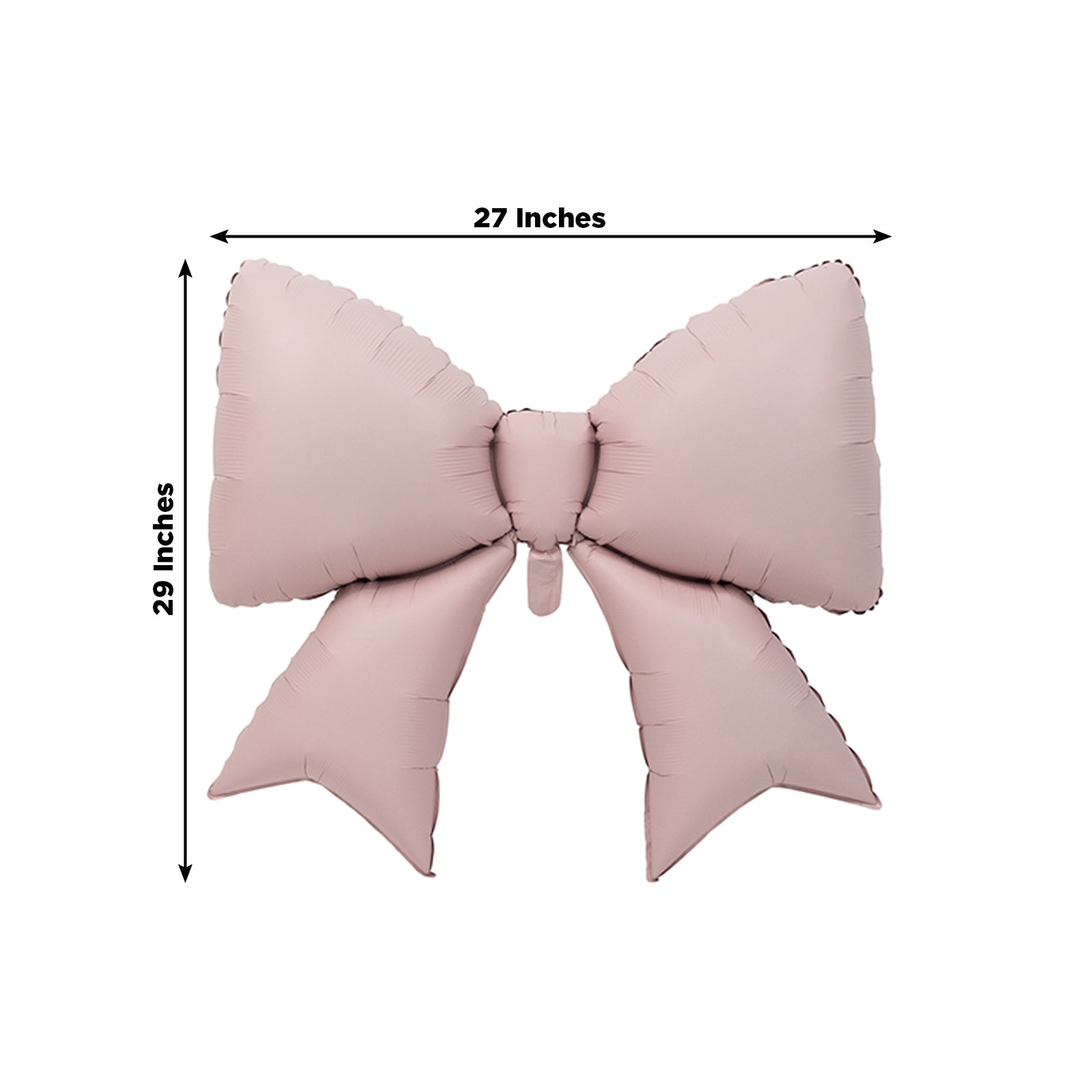 10 Pack Giant Decorative Foil Bow Balloons – Matte Blush Party Balloons for Backdrop, Photo Booth & Event Styling, 29″ x 27″ Inflated