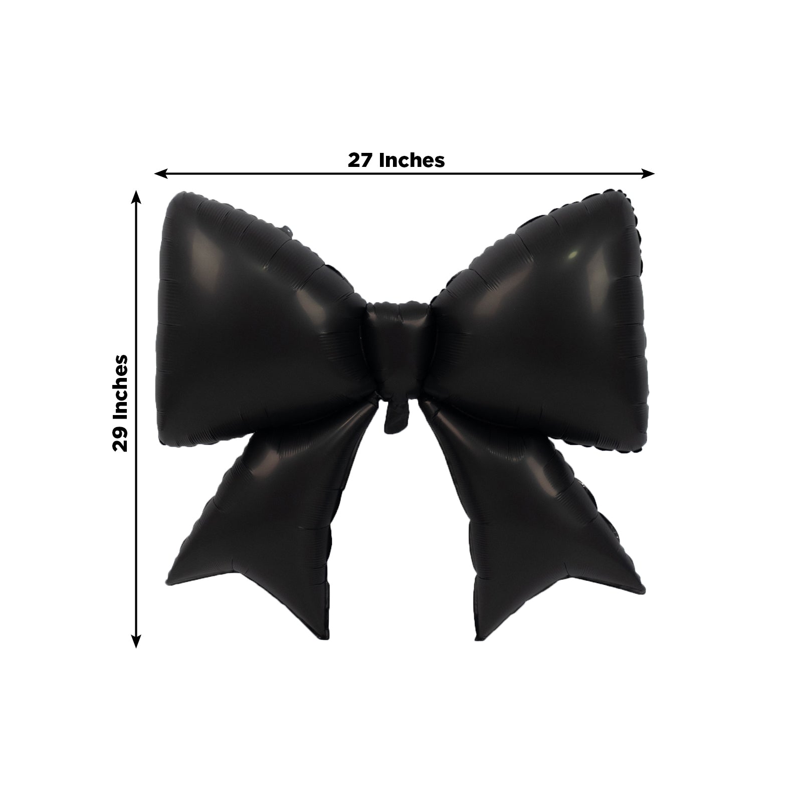 10 Pack Giant Decorative Foil Bow Balloons – Matte Black Party Balloons for Backdrop, Photo Booth & Event Styling, 29″ x 27″ Inflated