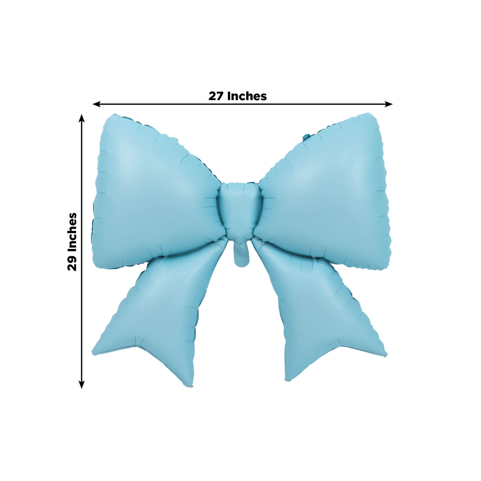 10 Pack Giant Decorative Foil Bow Balloons – Matte Light Blue Party Balloons for Backdrop, Photo Booth & Event Styling, 29″ x 27″ Inflated