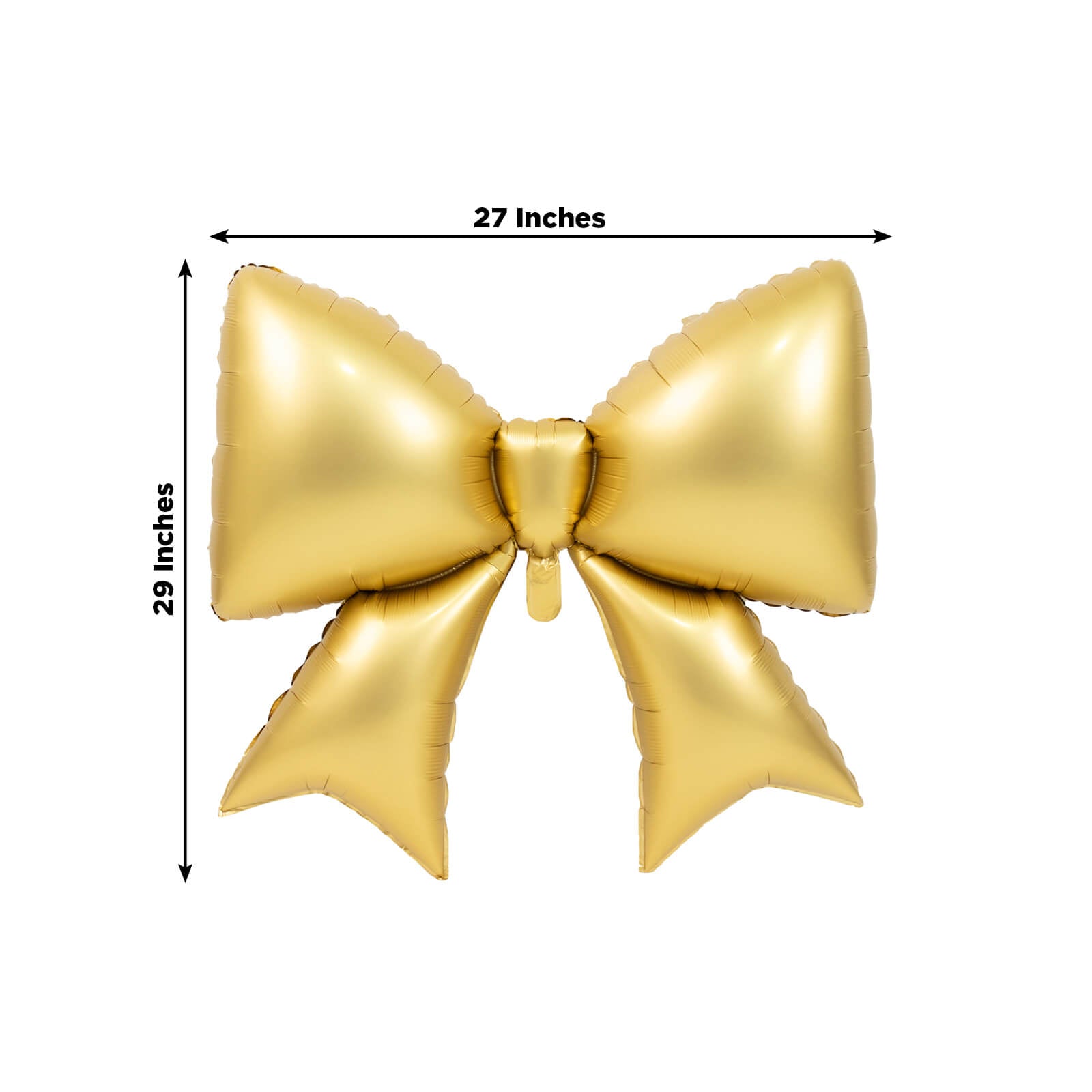 10 Pack Giant Decorative Foil Bow Balloons – Matte Gold Party Balloons for Backdrop, Photo Booth & Event Styling, 29″ x 27″ Inflated