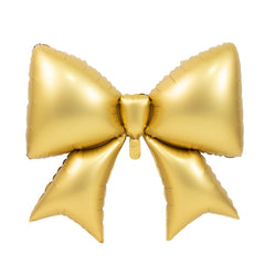 10 Pack Giant Decorative Foil Bow Balloons – Matte Gold Party Balloons for Backdrop, Photo Booth & Event Styling, 29″ x 27″ Inflated
