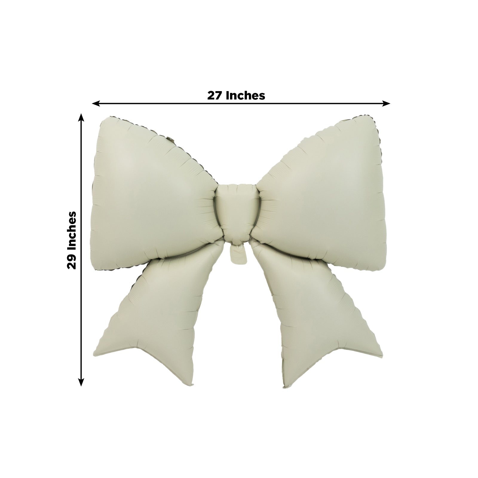 10 Pack Giant Decorative Foil Bow Balloons – Matte White Party Balloons for Backdrop, Photo Booth & Event Styling, 29″ x 27″ Inflated