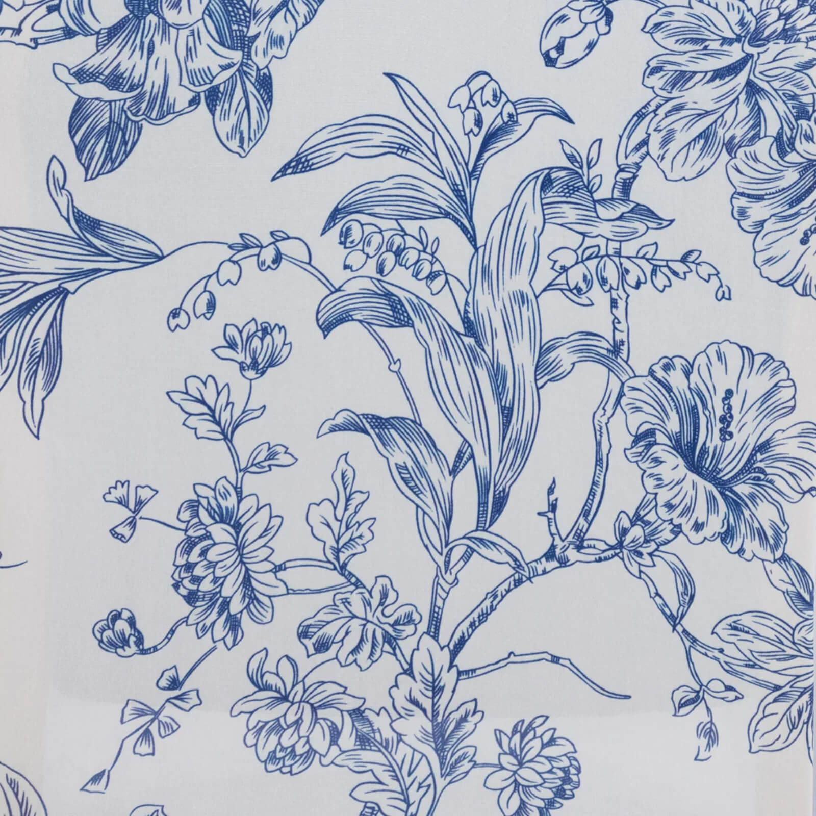 10 Pack Spandex Chair Covers for Banquet Chairs – White Blue French Toile Reusable Stretch Slip-On Floral Covers