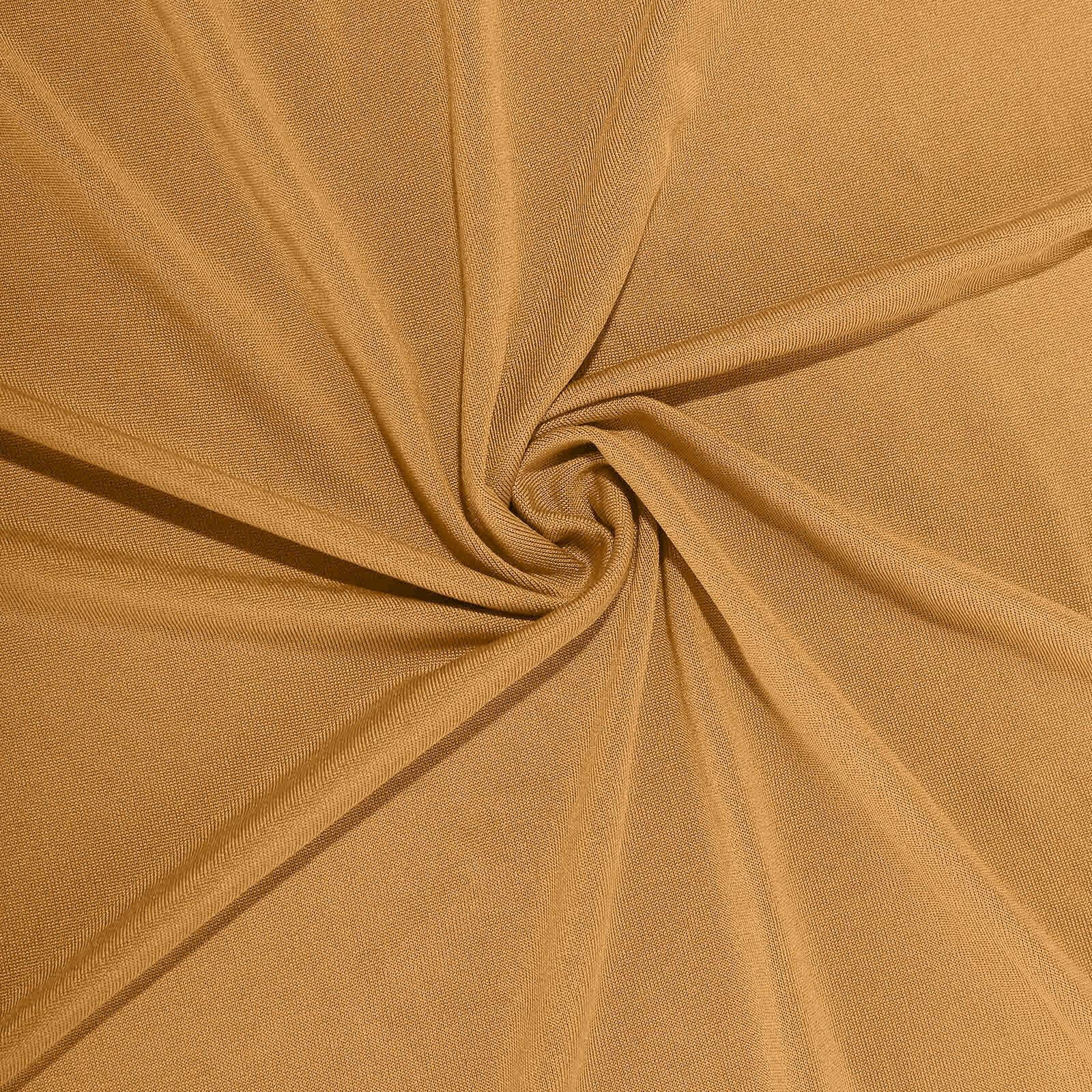 10 Pack Spandex Chair Covers for Banquet Chairs Gold - Durable Reusable Stretch Slip-On Covers for Gatherings