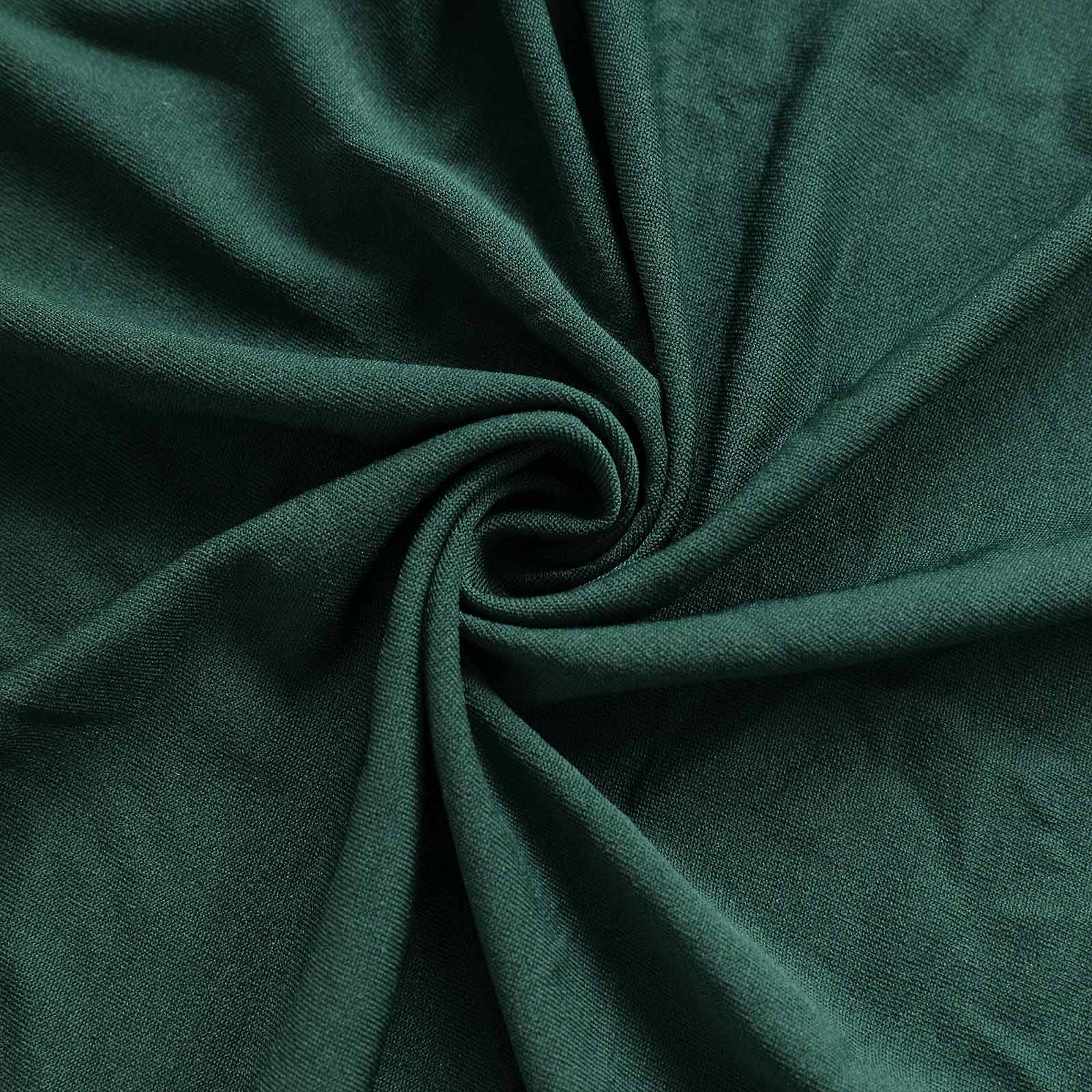 10 Pack Spandex Chair Covers for Banquet Chairs Hunter Emerald Green - Durable Reusable Stretch Slip-On Covers
