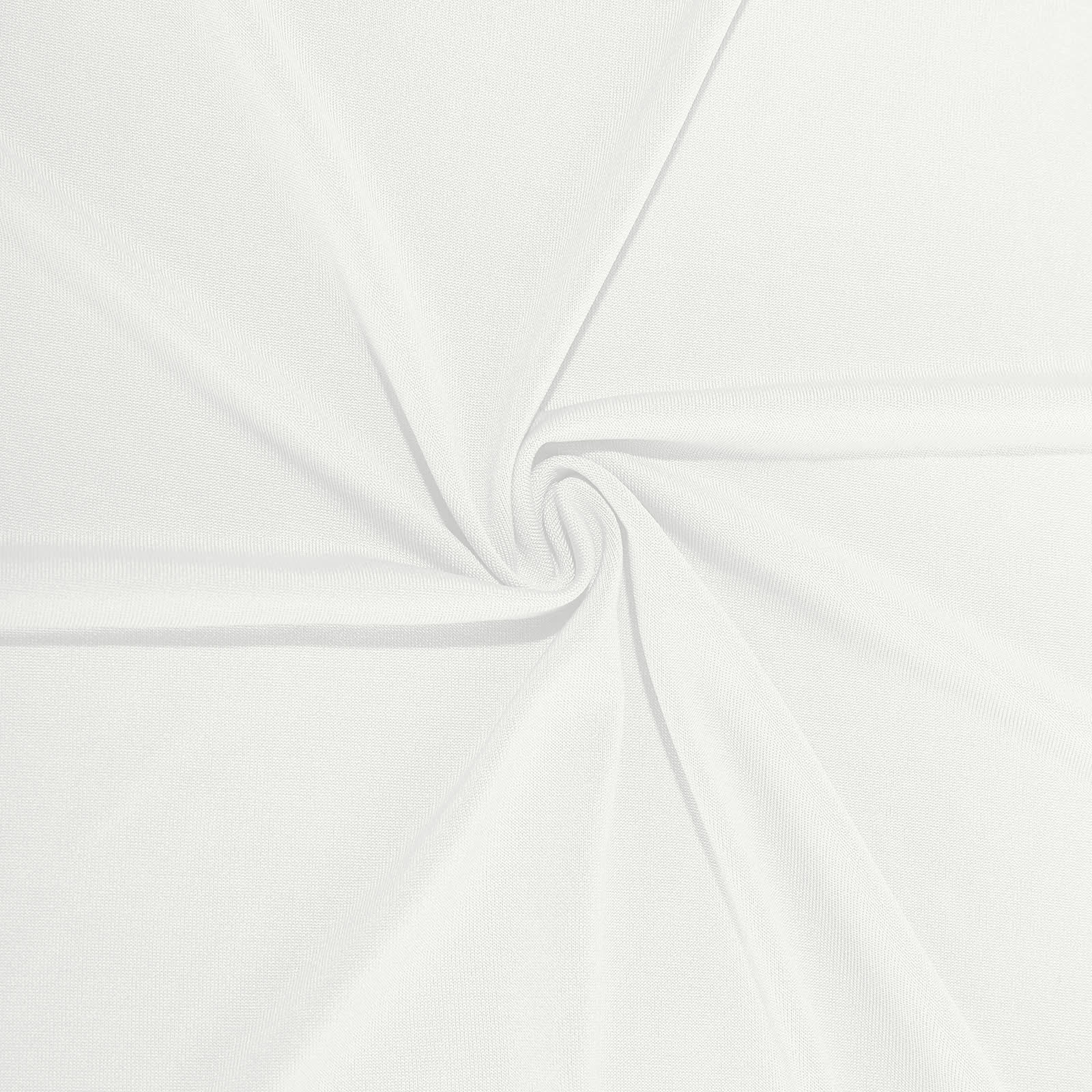 10 Pack Spandex Chair Covers for Banquet Chairs Ivory - Durable Reusable Stretch Slip-On Covers