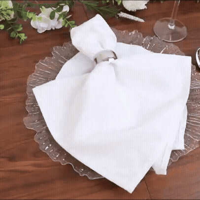 10 Pack Economy Reef Plastic Charger Plates – 13" Clear Dinner Plate Chargers for Weddings, Parties & Catering