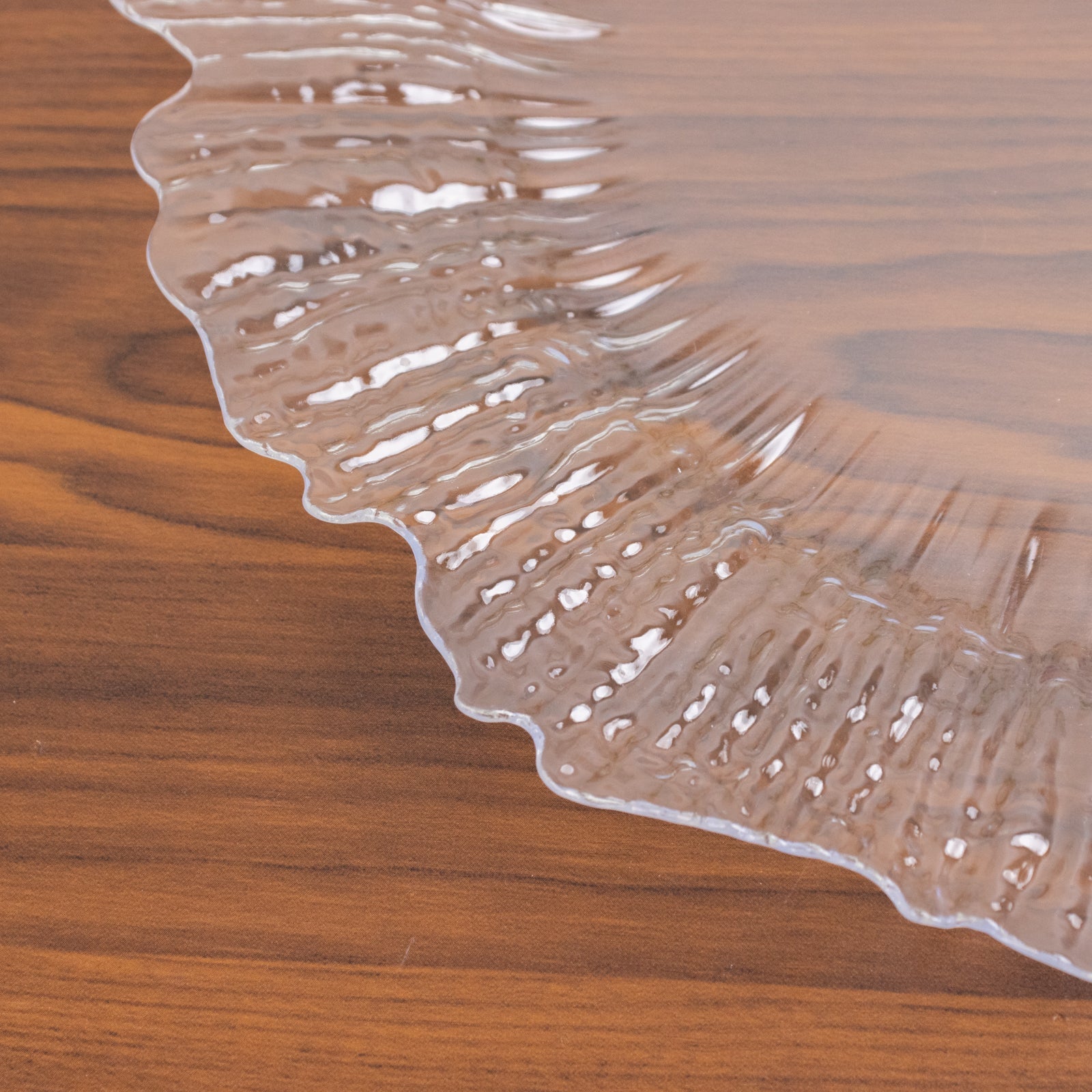 10 Pack Economy Reef Plastic Charger Plates – 13" Clear Dinner Plate Chargers for Weddings, Parties & Catering