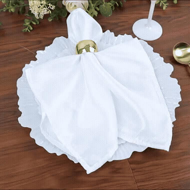 10 Pack Economy Reef Plastic Charger Plates – 13" Pearl White Dinner Plate Chargers for Weddings, Parties & Catering