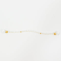 10 Pack Clear Crystal Beaded Napkin Rings with Gold Accents, 10" Elegant Decorative Table Accessories and Sash Holders