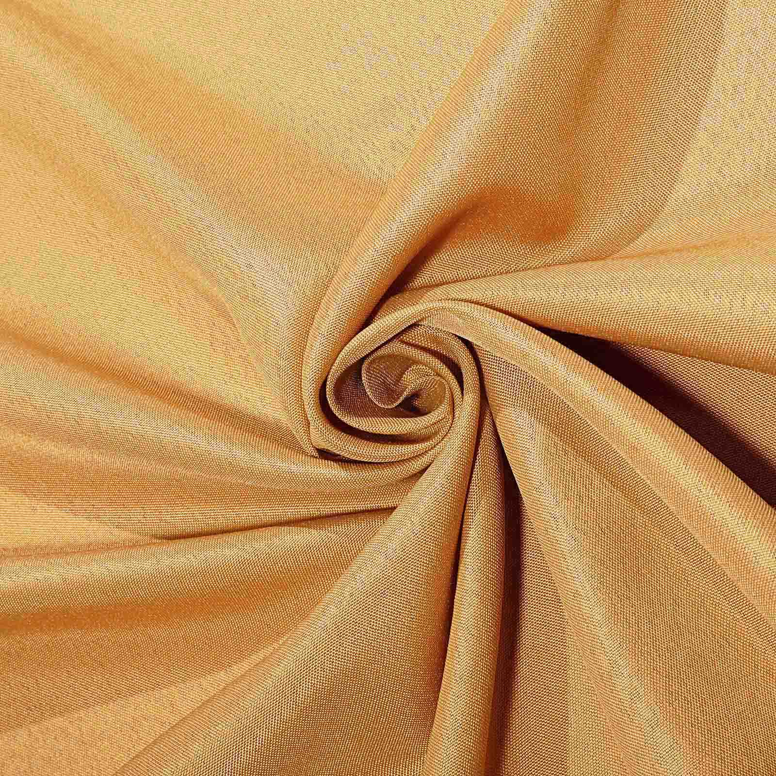 10 Pack Polyester Chair Covers for Folding Chairs Gold - Wrinkle-Free Stain-Resistant Slip-On Design for Events