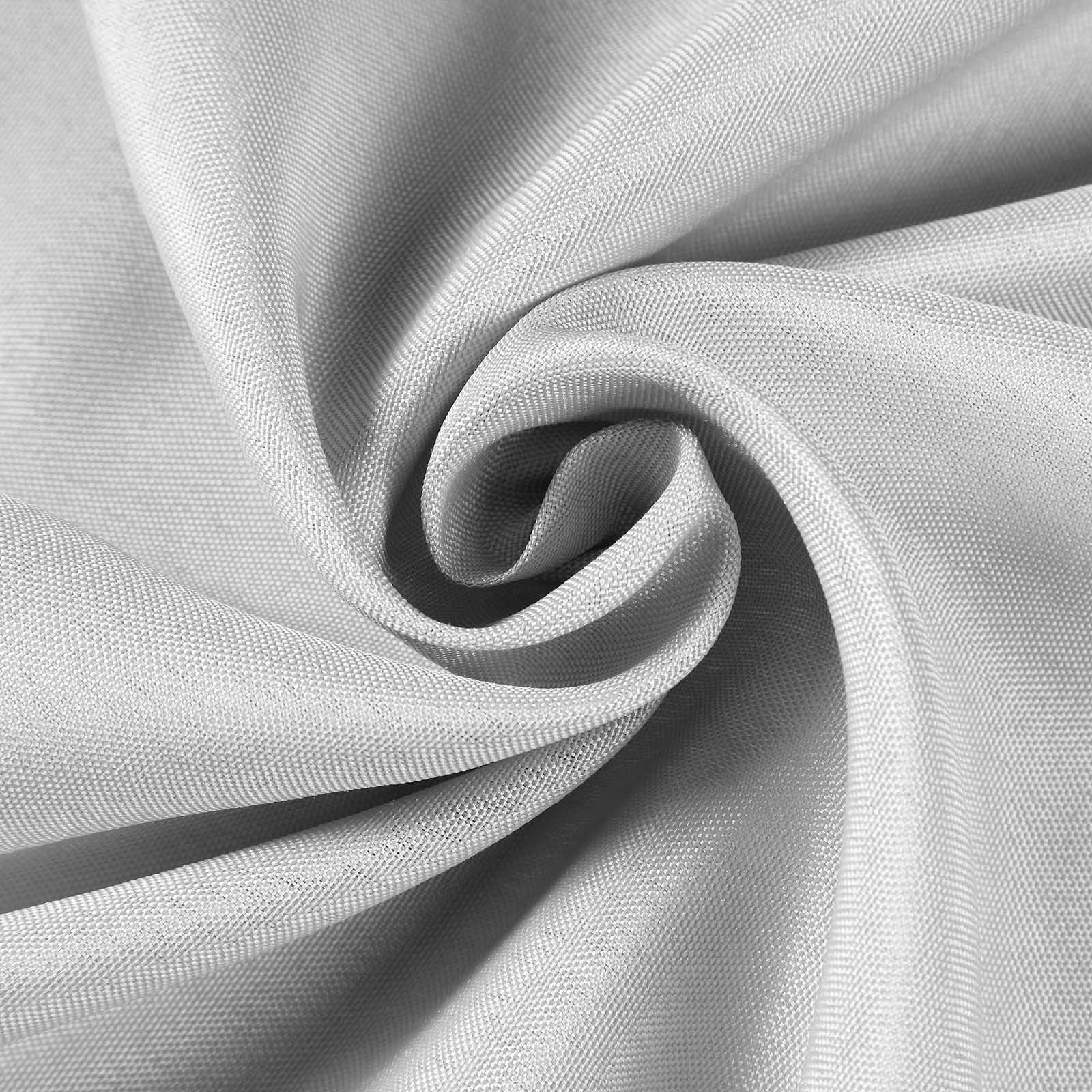 10 Pack Polyester Chair Covers for Folding Chairs Silver - Wrinkle-Free Stain-Resistant Slip-On Slipcovers