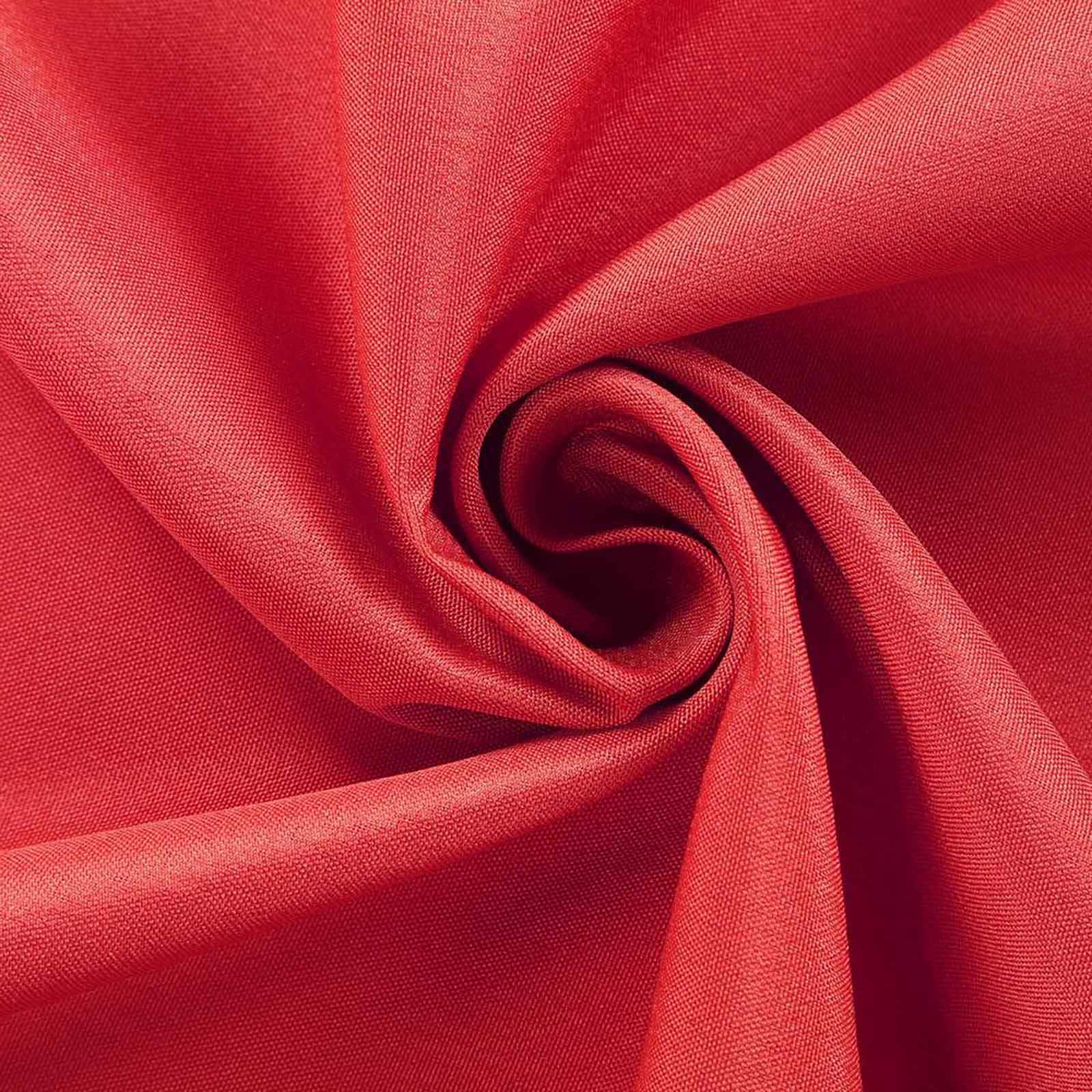 10 Pack Polyester Chair Covers for Folding Chairs Red - Wrinkle-Free Stain-Resistant Slip-On Slipcovers