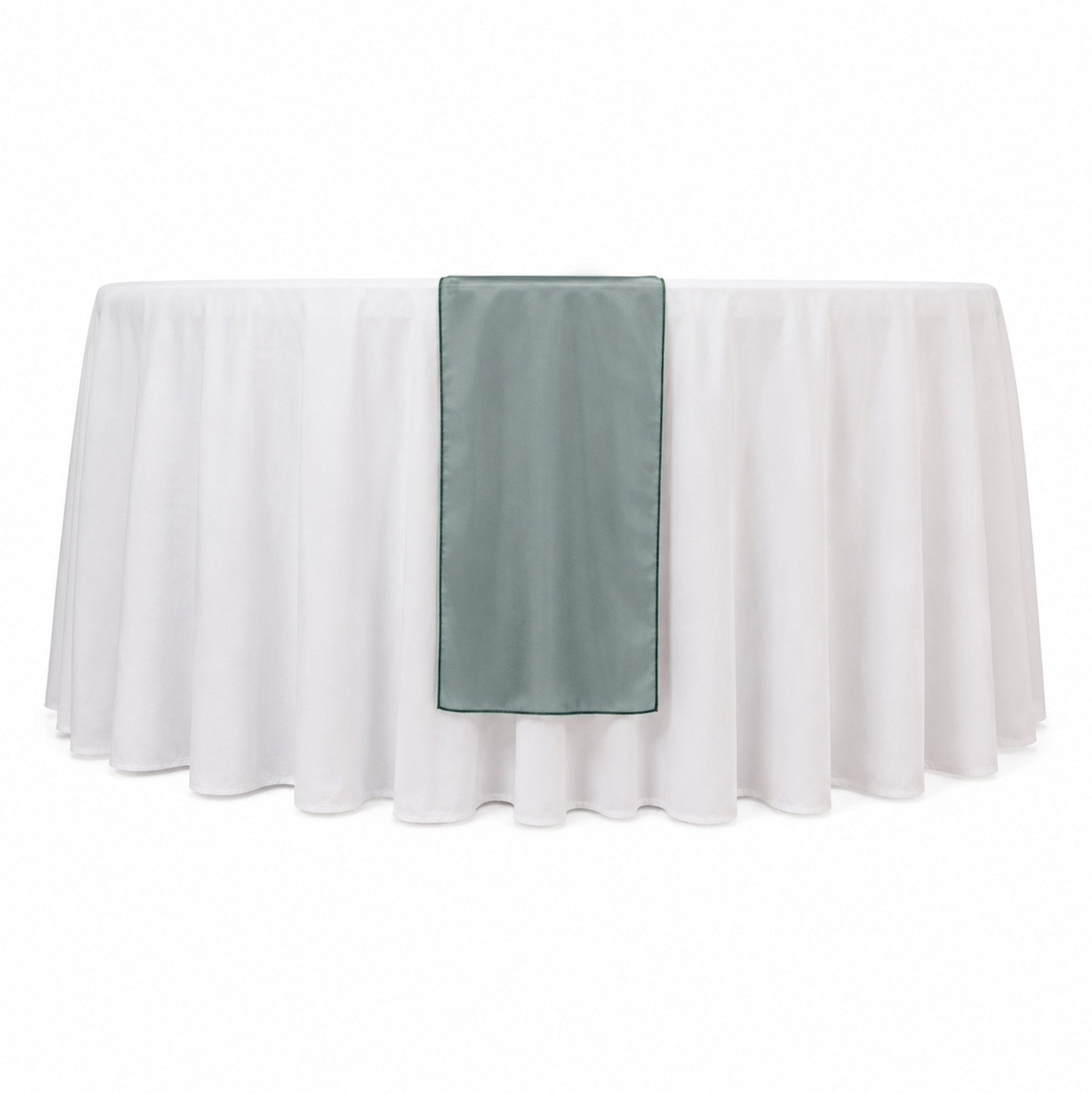 10 Pack Sheer Organza 14"x108" Table Runners Hunter Emerald Green - Soft and Lightweight Table Accent