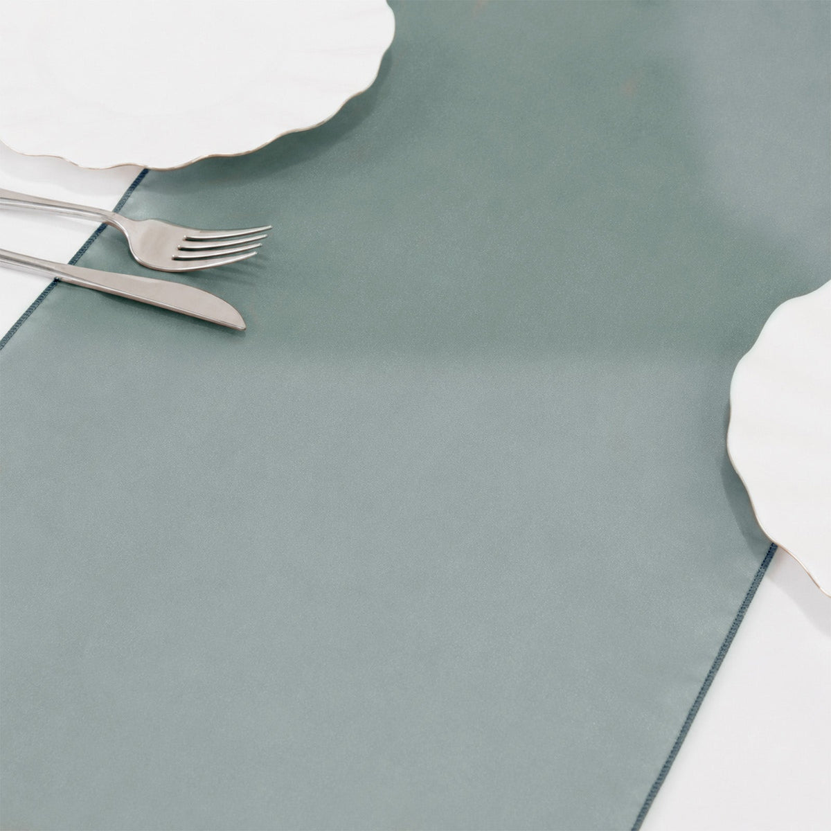 10 Pack Sheer Organza 14"x108" Table Runners Hunter Emerald Green - Soft and Lightweight Table Accent