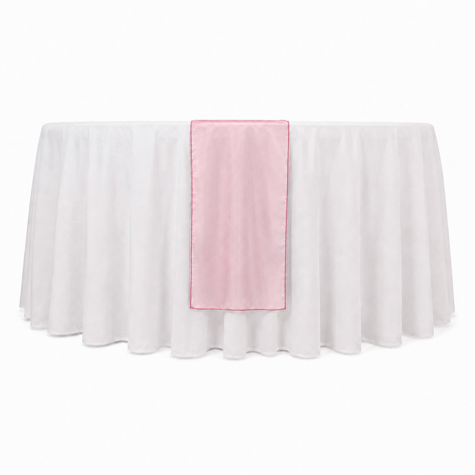 10 Pack Sheer Organza 14"x108" Table Runners Pink - Soft and Lightweight Table Accent