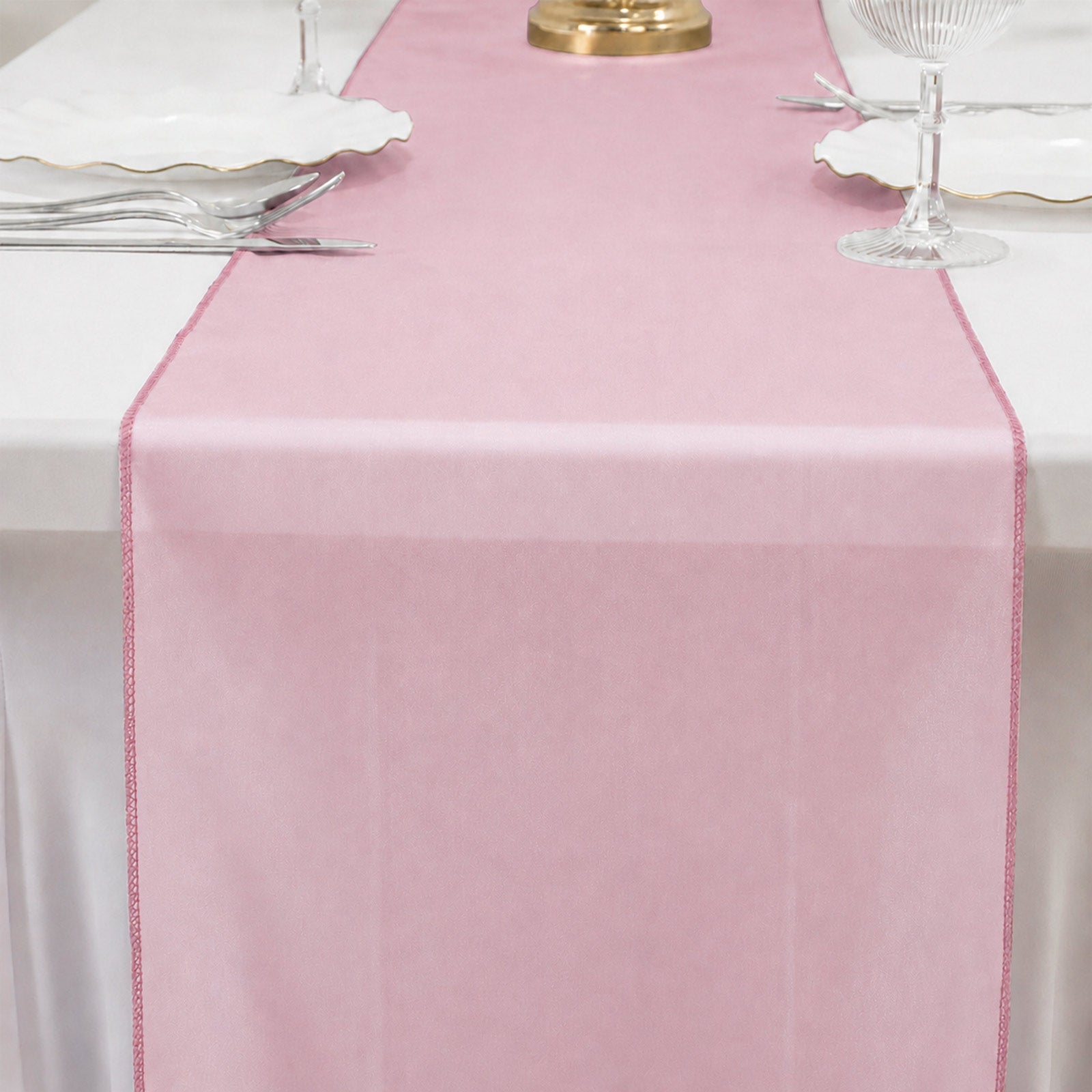 10 Pack Sheer Organza 14"x108" Table Runners Pink - Soft and Lightweight Table Accent