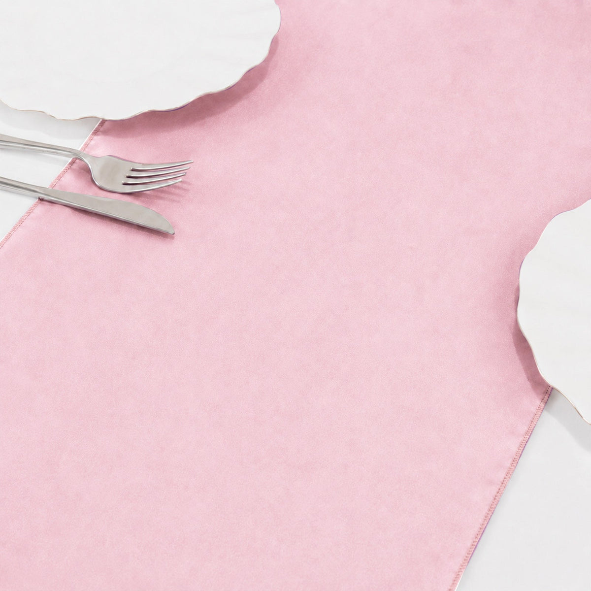 10 Pack Sheer Organza 14"x108" Table Runners Pink - Soft and Lightweight Table Accent