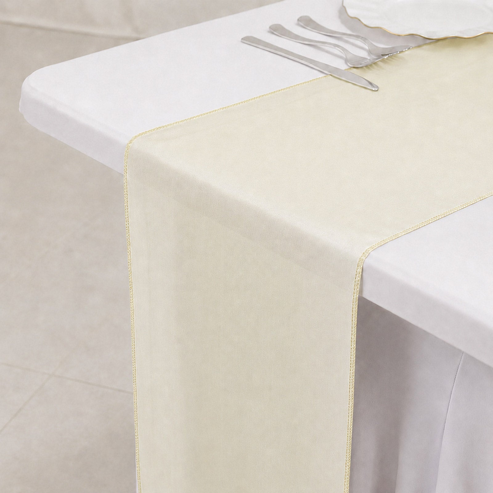 10 Pack Yellow Sheer Organza Table Runners - 14"x108"