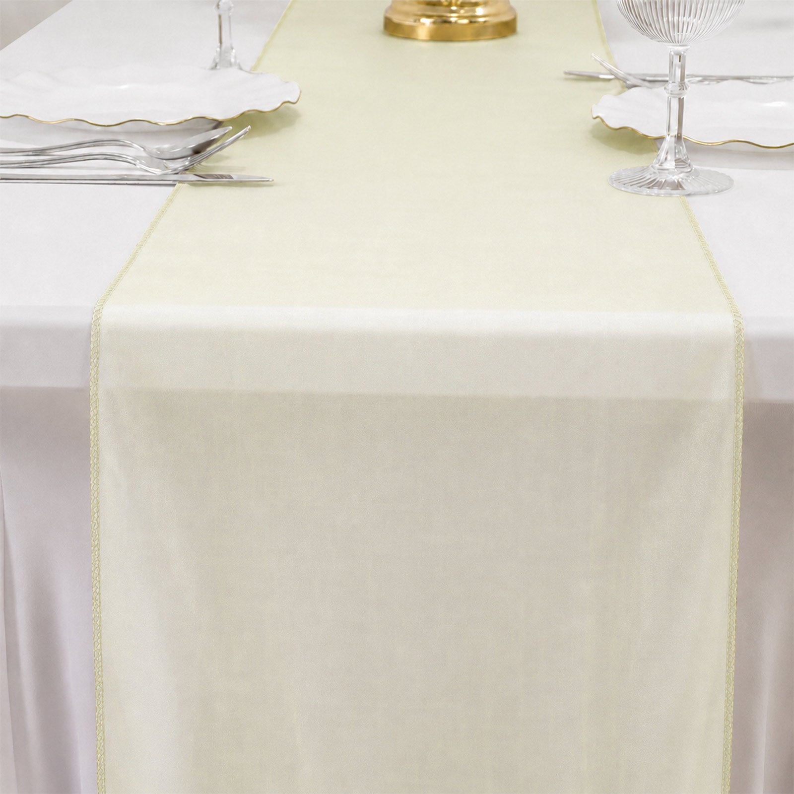 10 Pack Yellow Sheer Organza Table Runners - 14"x108"