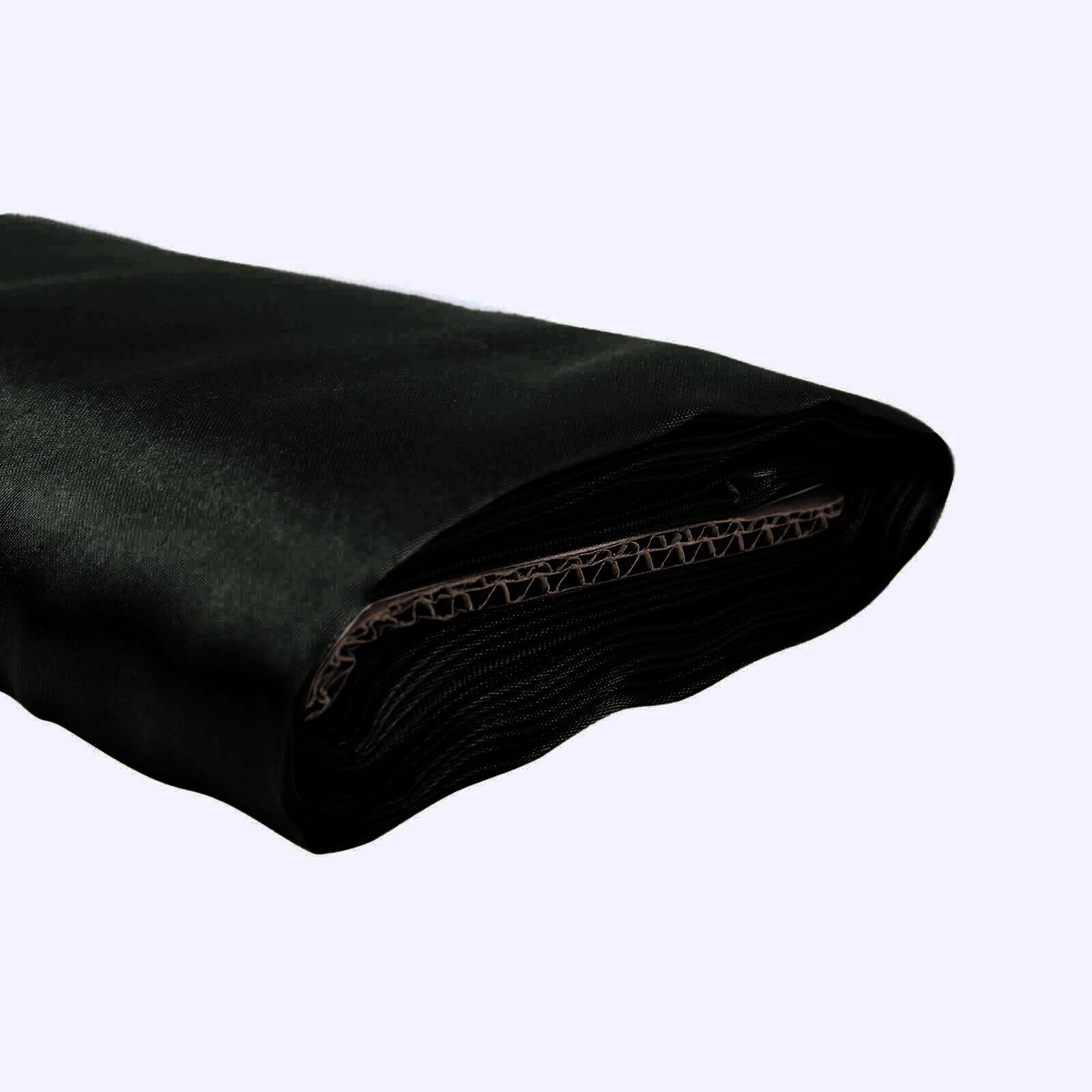 10 Yards 54" Black Satin Fabric Bolt