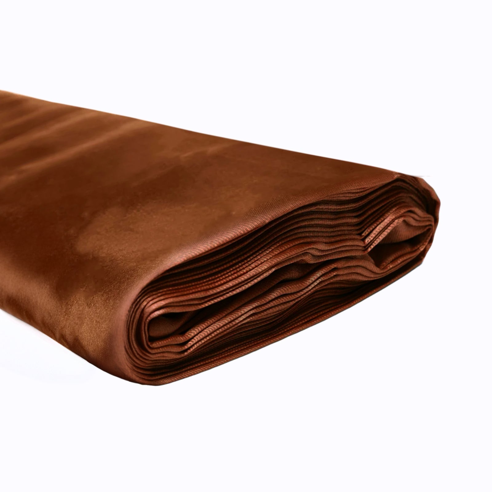 10 Yards x 54" Cinnamon Brown Satin Fabric Bolt