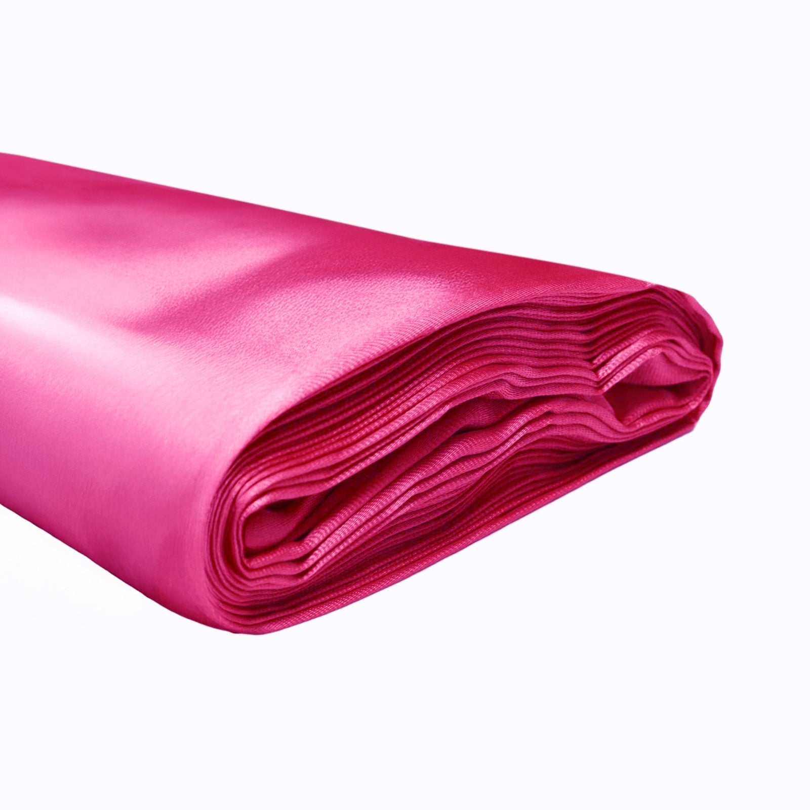 10 Yards 54" Fuchsia Satin Fabric Bolt