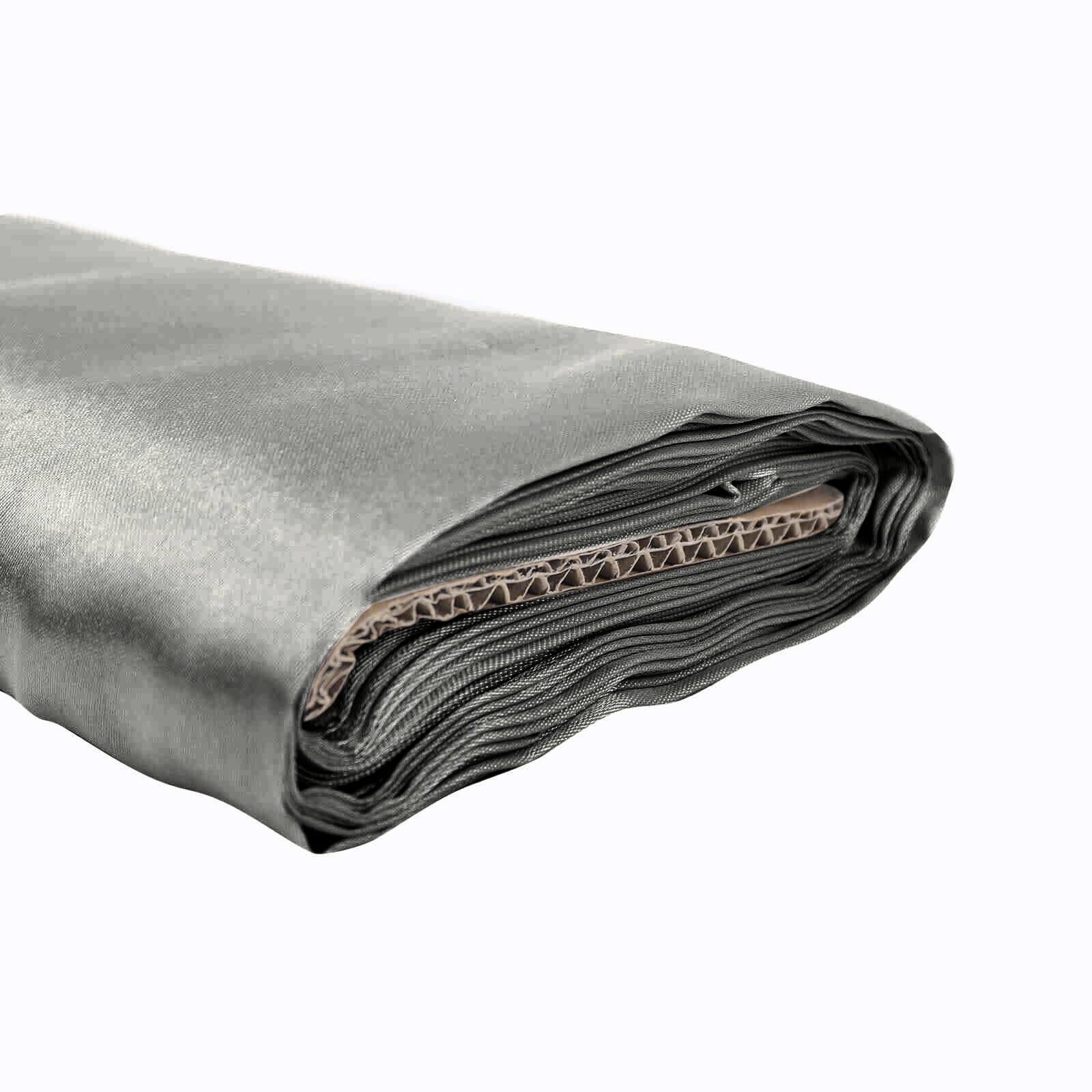 10 Yards 54" Silver Satin Fabric Bolt