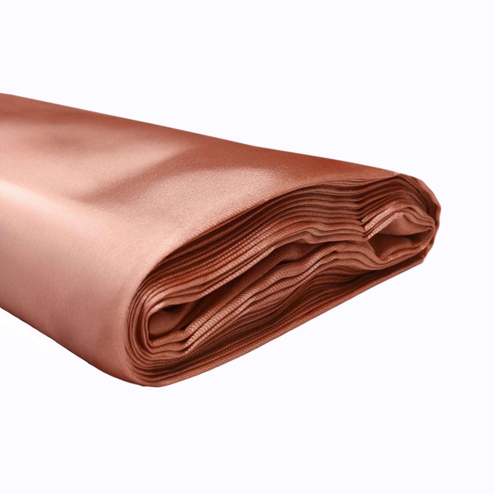 10 Yards 54" Terracotta (Rust) Satin Fabric Bolt