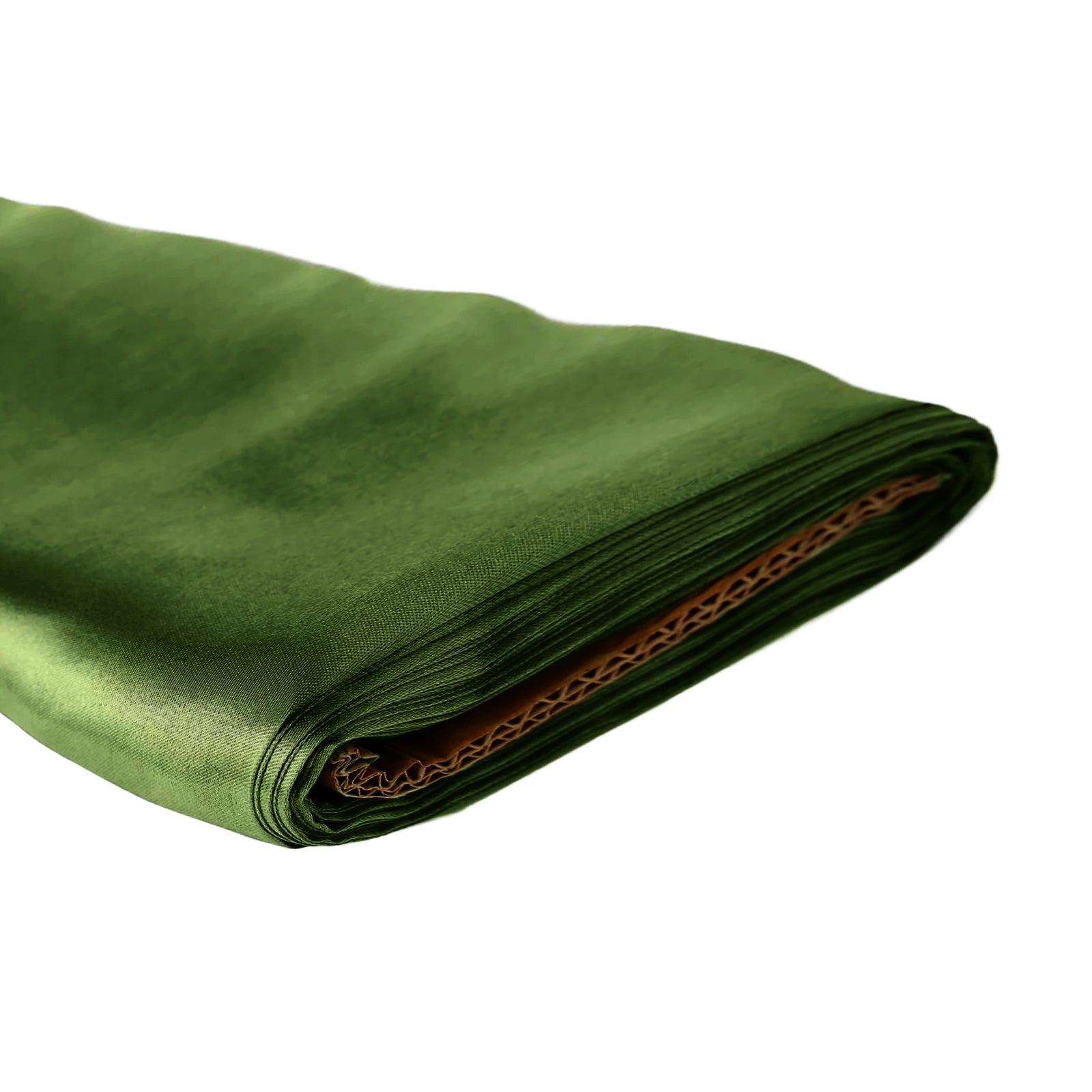 10 Yards 54" Olive Green Satin Fabric Bolt