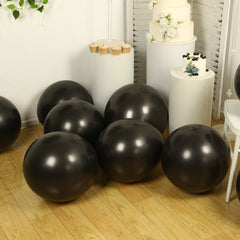 10 Pack Black Biodegradable Balloons, 18" Thickened Extra Strong Eco-friendly Latex Helium Party Balloons