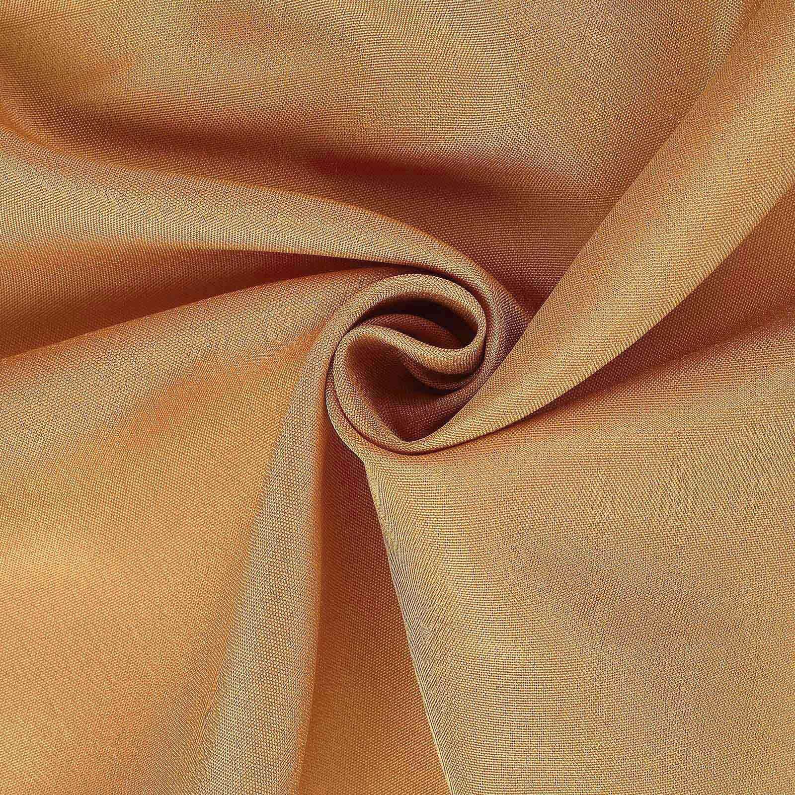 10 Pack Polyester Chair Cover for Banquet Chairs Gold - Stain-Resistant Reusable Slip-On Slipcover