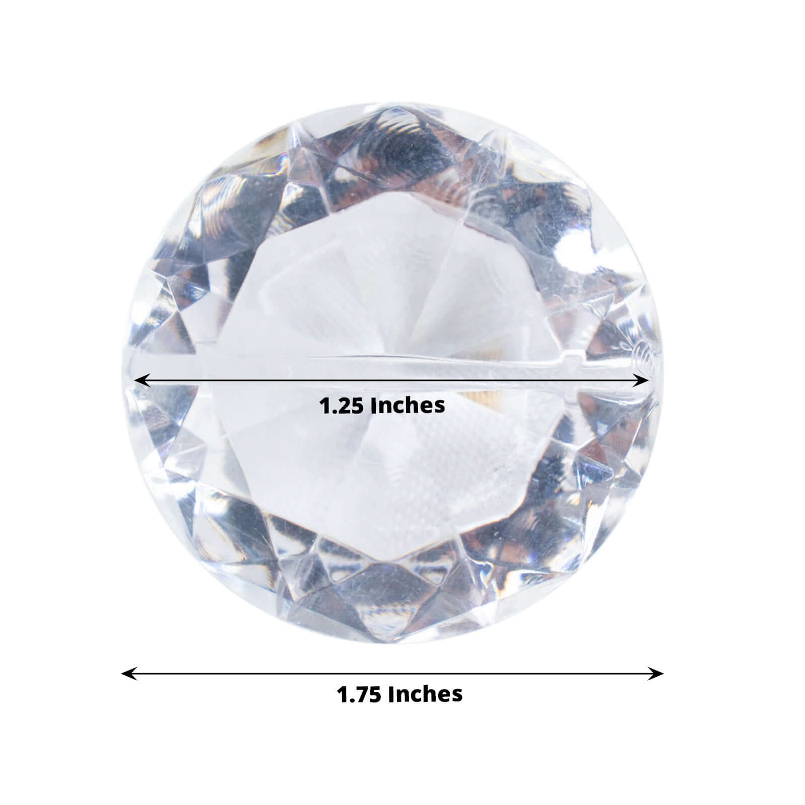 10-Pack Plastic Card Holder Stands Diamond Shaped Design Clear Crystal - Wedding Table Place Card Decorations 1.75"