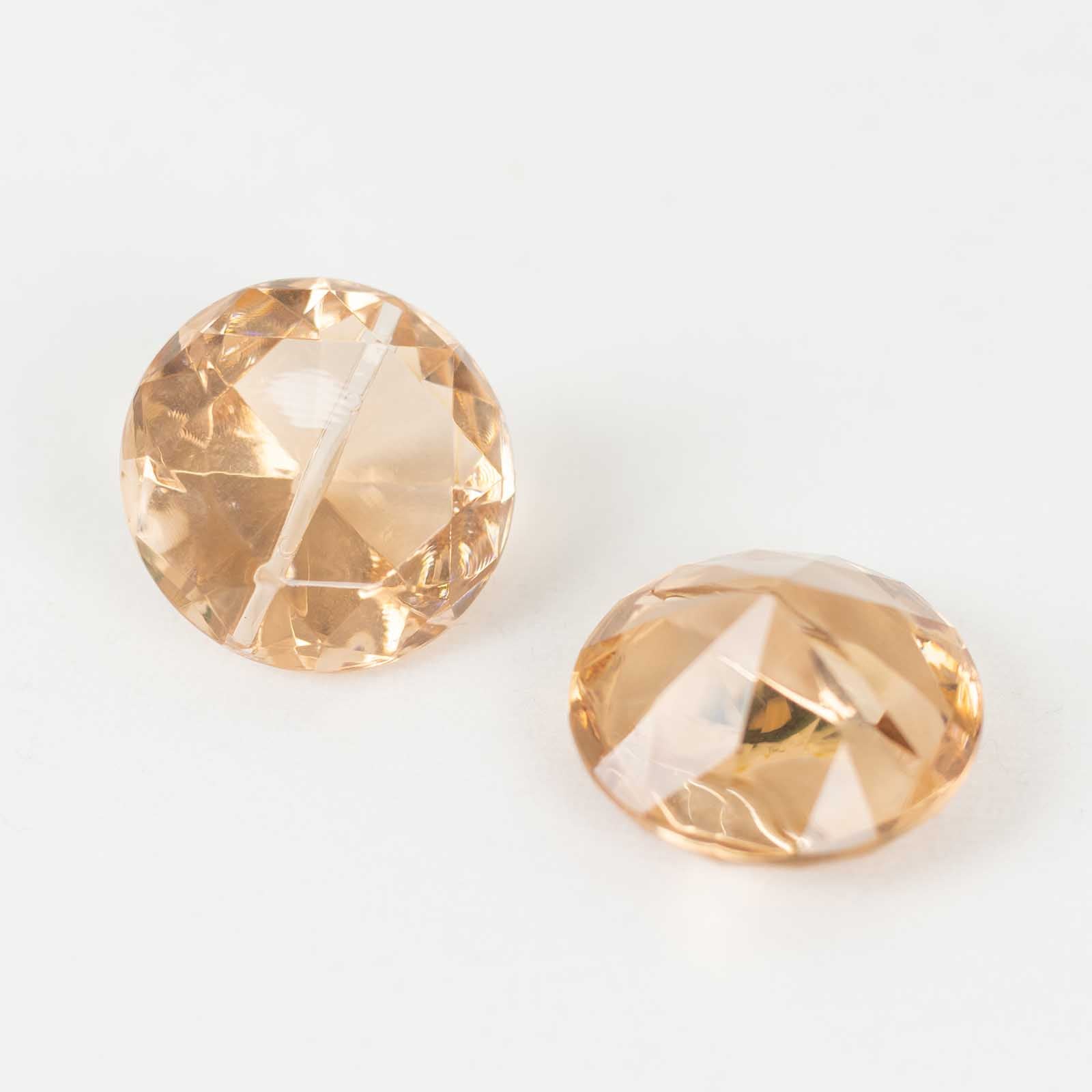 10-Pack Plastic Card Holder Stands Diamond Shaped Design Amber Crystal - Wedding Table Place Card Decorations 1.75"
