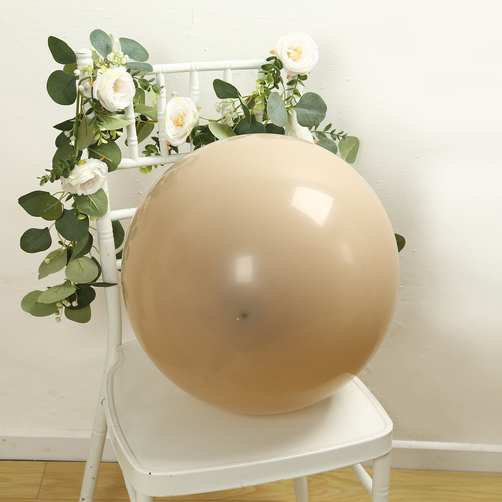 10 Pack Matte Pastel Taupe Biodegradable Balloons 18", Round Eco-friendly Thick Latex Party Balloons