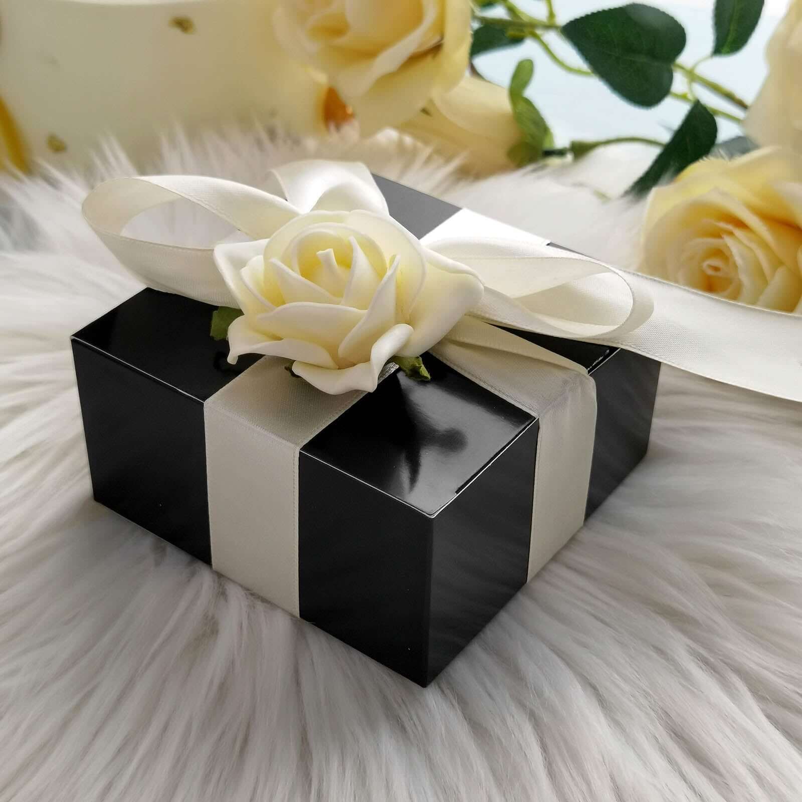 100 Pack 4"x4"x2" Black Cake Cupcake Party Favor Gift Boxes, DIY