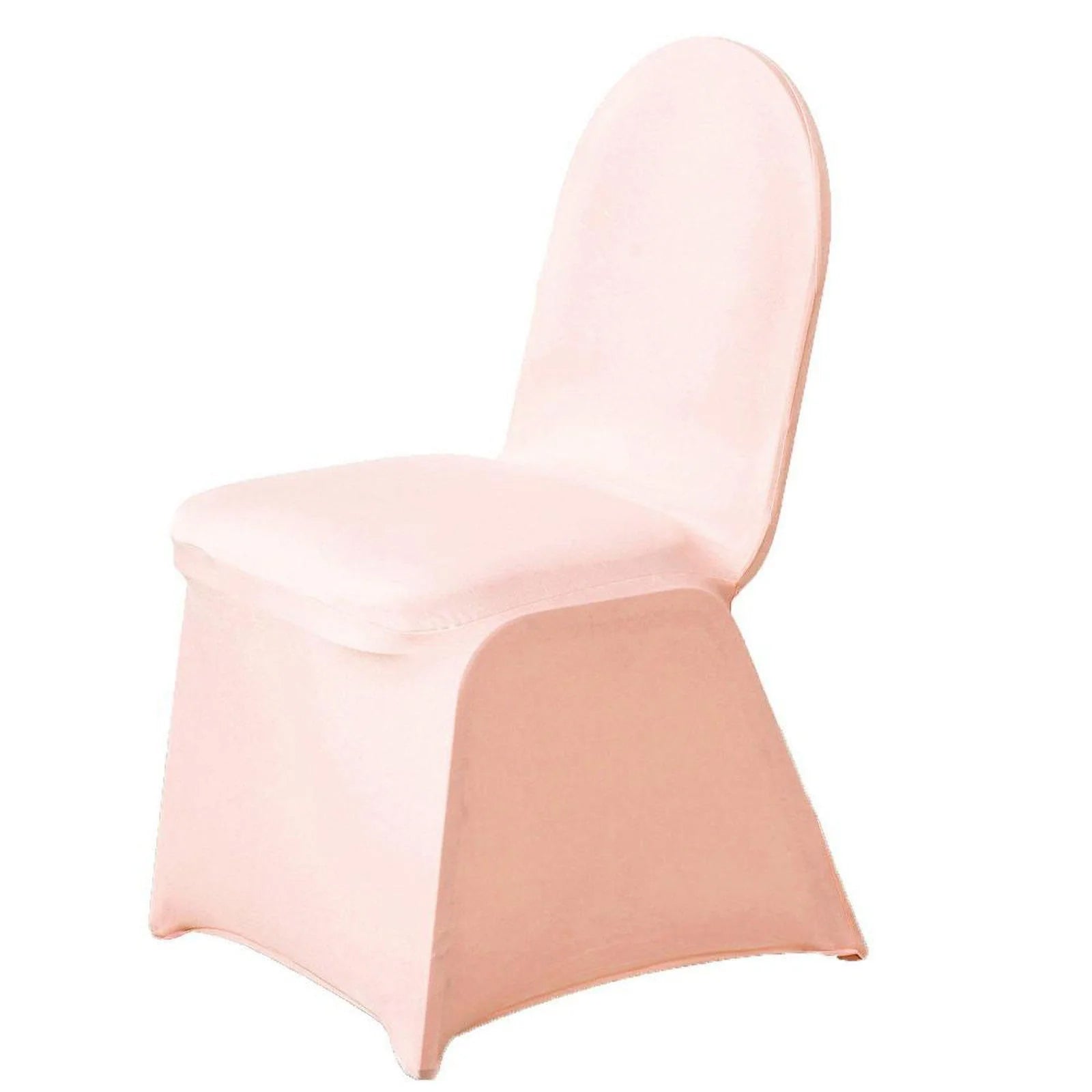 10 Pack Spandex Chair Covers for Banquet Chairs Blush - Durable Reusable Stretch Slip-On Covers