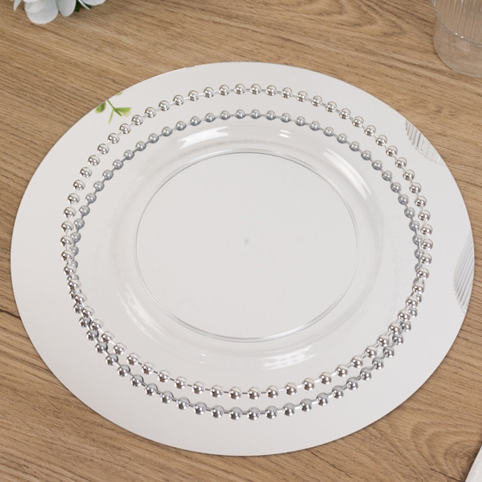 10-Pack Candle Plate Centerpiece Bases Circle Acrylic Mirror Tray Silver Round - Event Decor 10"